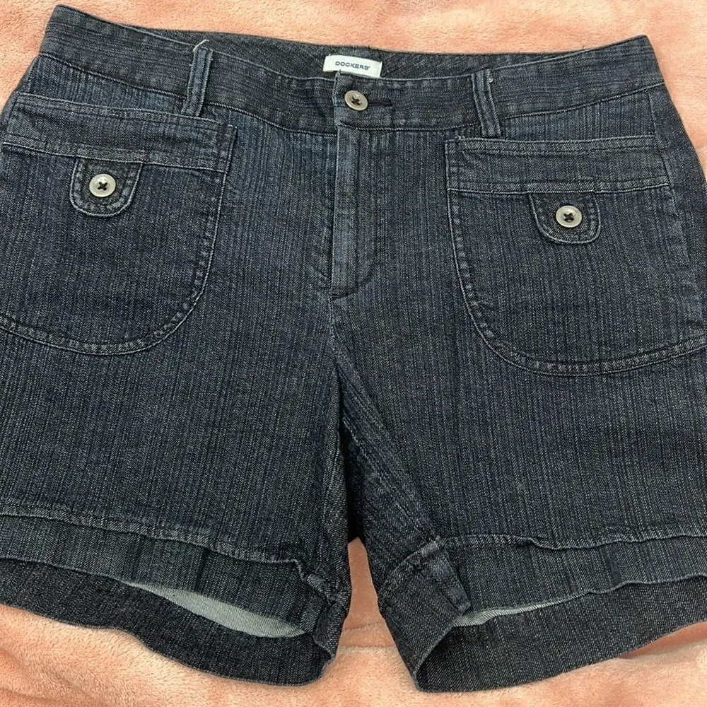 Dockers size 14 jean shorts dark denim